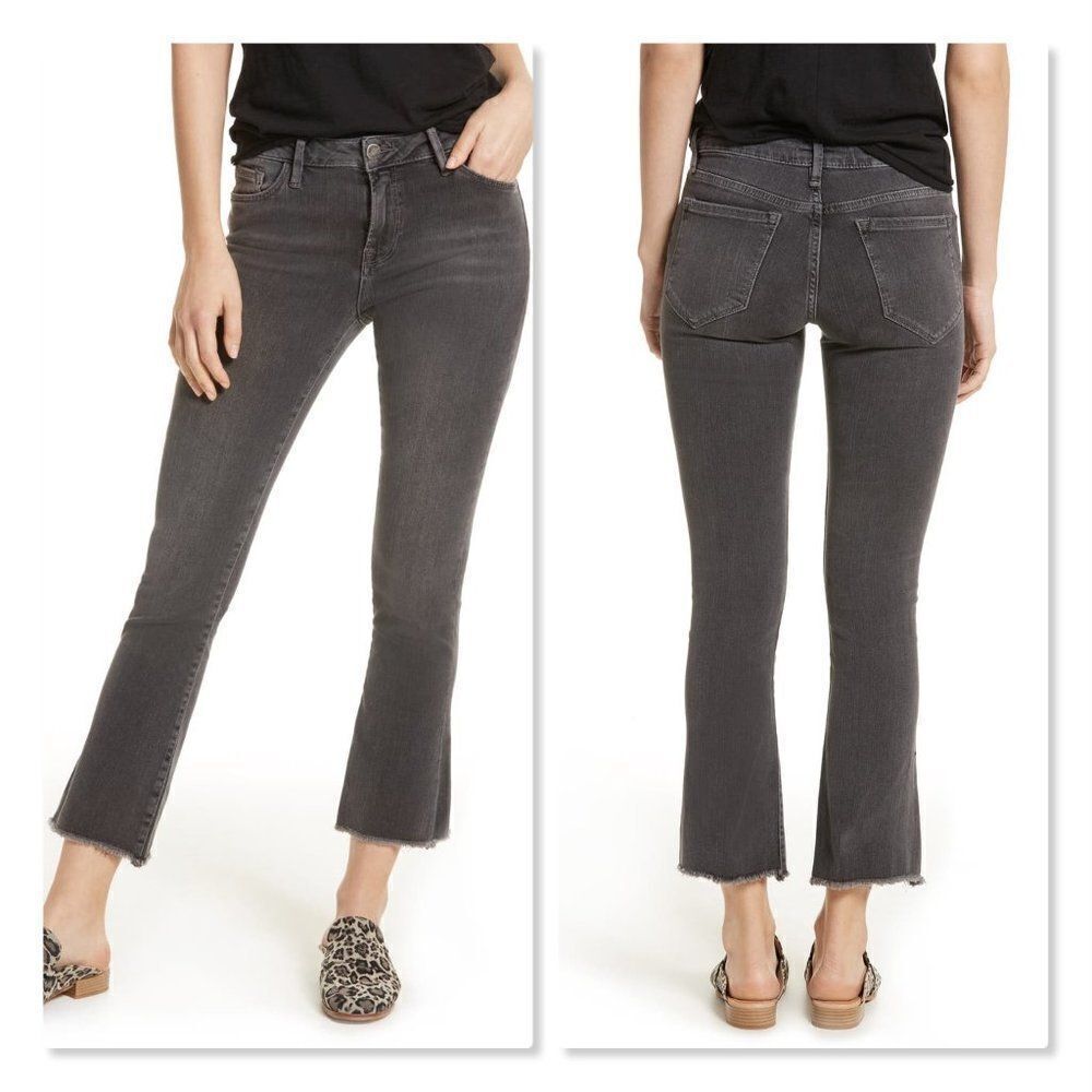 Free People High Waist Crop Straight Leg Jeans